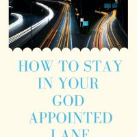 God appoints us lanes to live in. Help us stay in our lane, Lord!